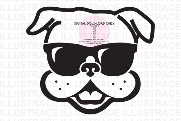 Bulldog - Sunglasses SVG: Graphics & Crafts