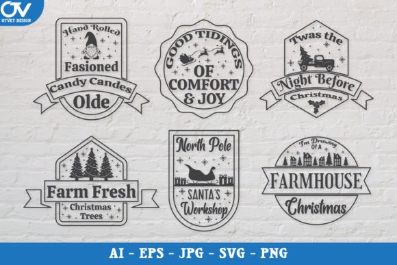 Christmas Farmhouse SVG Bundle: Graphics for Crafts and Content