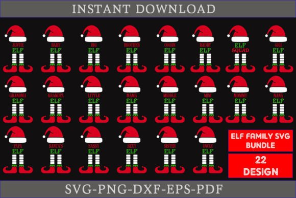 Elf Family SVG Bundle Cutting File