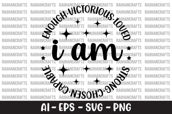 Enough Victorious Loved I Am Strong SVG: Graphics and Crafts