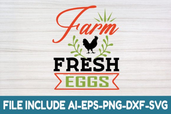 Farm Fresh Eggs- Farmhouse Svg: Graphics & Crafts