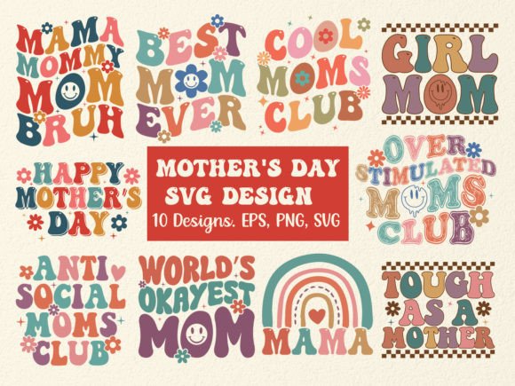 Mother's Day SVG Design Bundle: Graphics and Crafts for Content Creation
