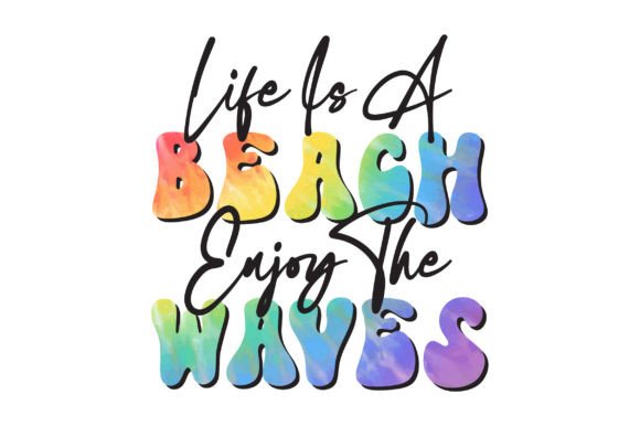 Summer Beach Retro Wavy SVG Sublimation for Graphics and Crafts