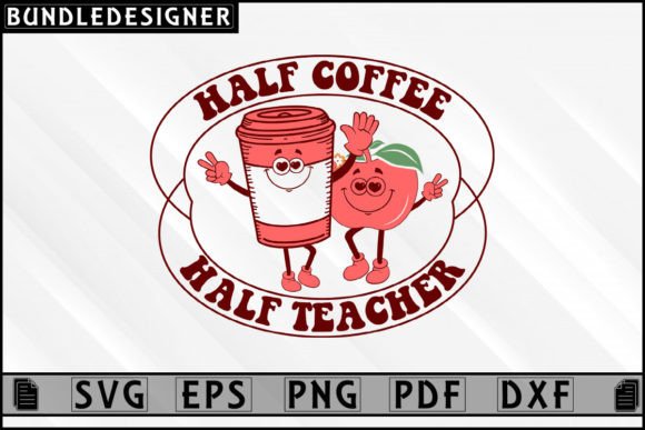 Teacher Coffee Quote SVG Design